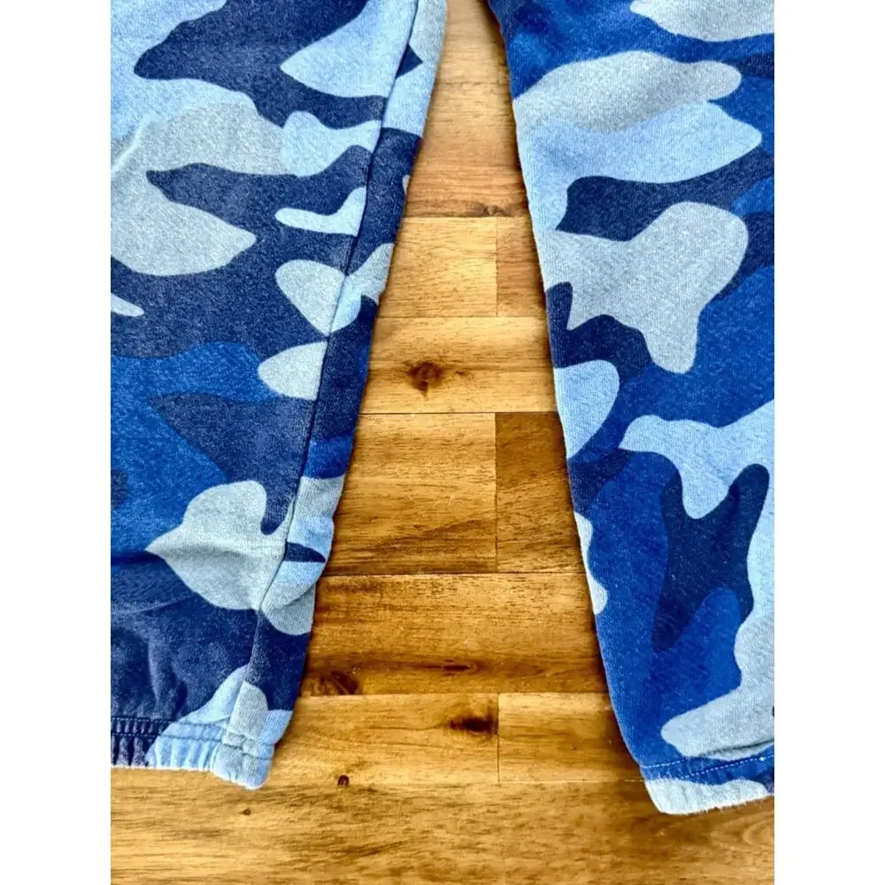 Mini Blue Boys Blue Grey Camouflage Kids Jogger Pants 4 Sweatpants Knit Cotton